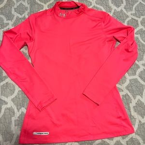 Cold gear fitted mock neck long sleeve, size large